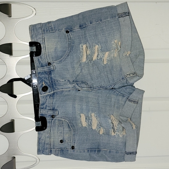 Bluenotes Lightwash Distressed Jean Shorts - Picture 1 of 3